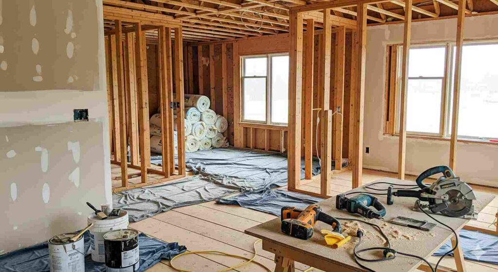 interior de una casa en remodelación